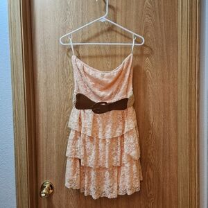 Peach Lace Dress